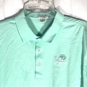 Peter Millar Light Mint Green Short Sleeve Polo Sugar Tournament 2012 emb  XXL